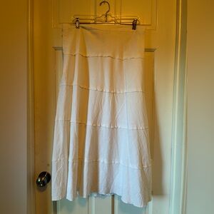 Westport White Tiered Maxi Skirt